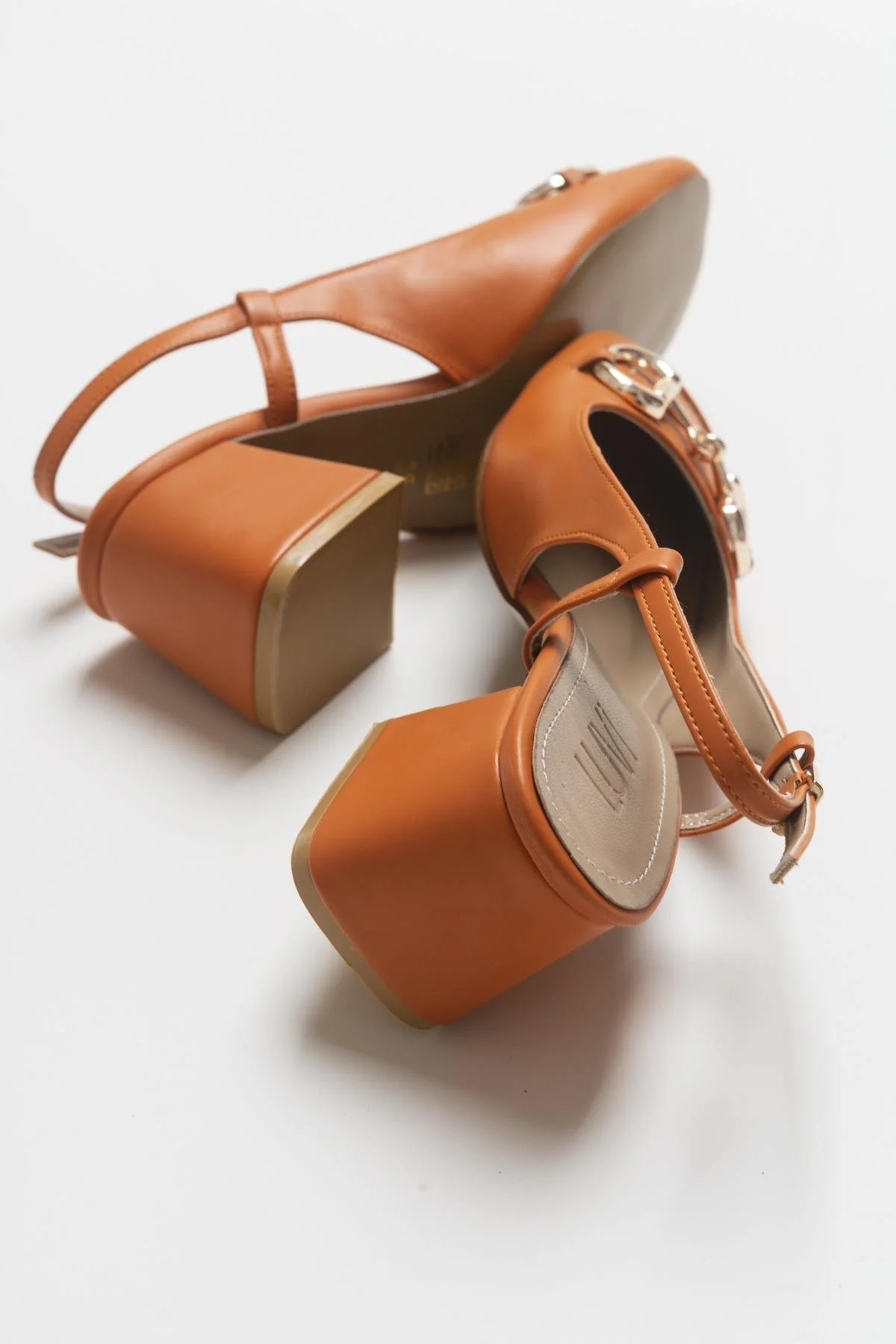 Karol - Orange Heeled Shoe (Women) - Image 3