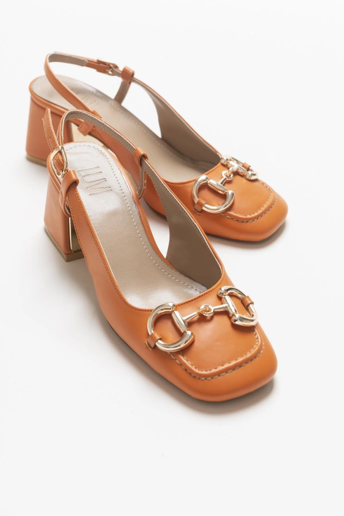 Karol - Orange Heeled Shoe (Women) - Image 5