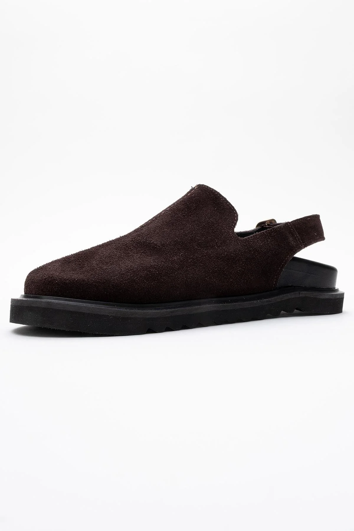 Laby - Brown Suede Leather Clogs (Women) - Image 4