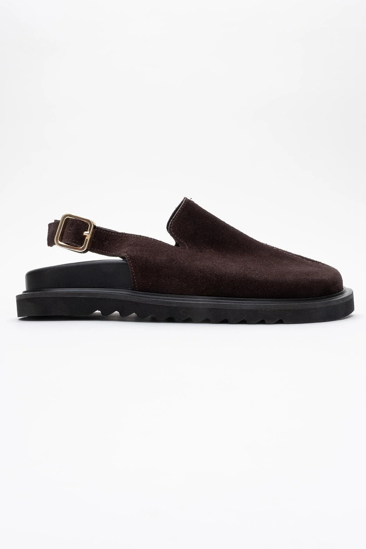 Laby - Brown Suede Leather Clogs (Women) - Image 6