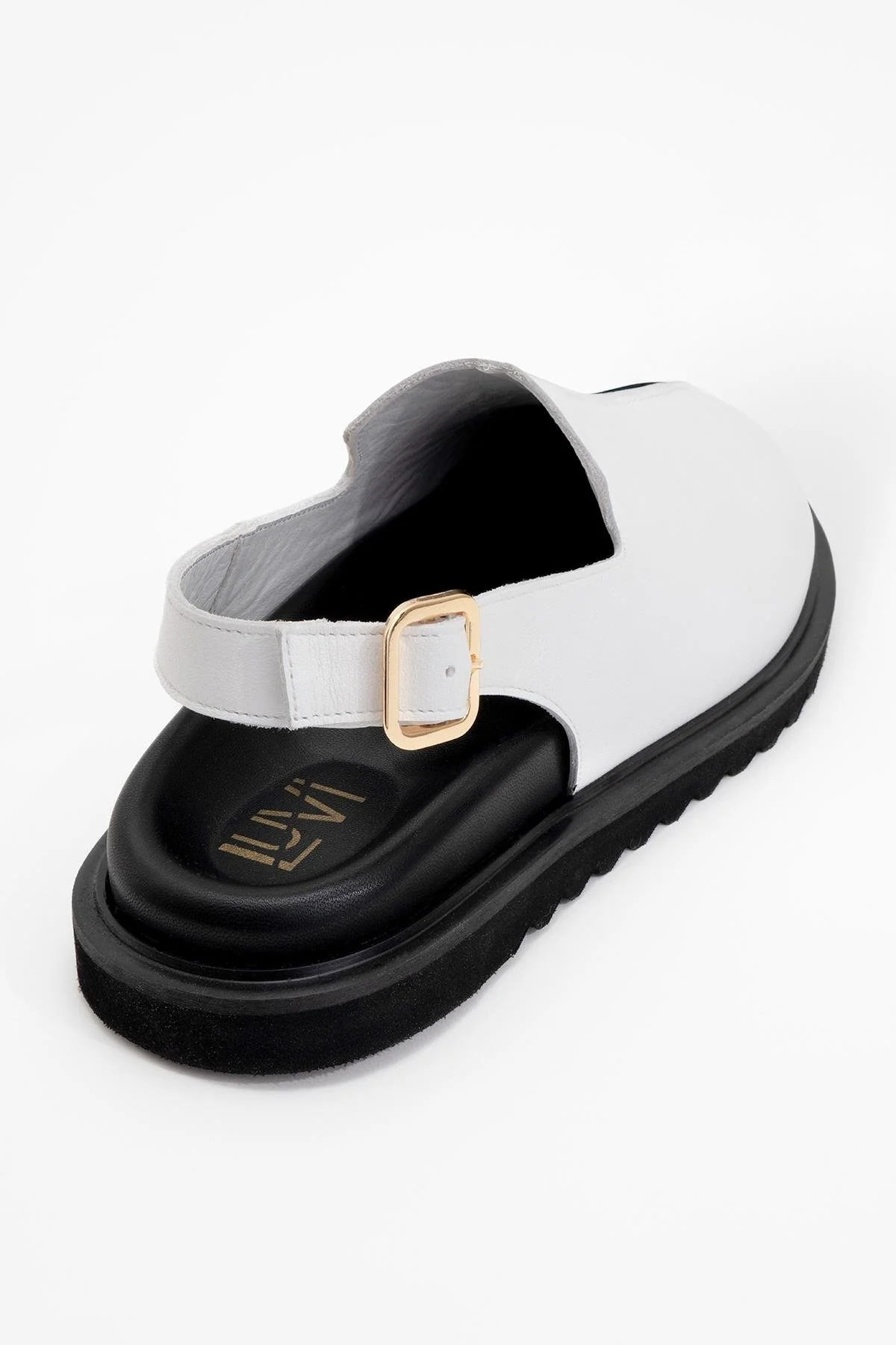 Laby - White Leather Clogs (Women) - Image 3
