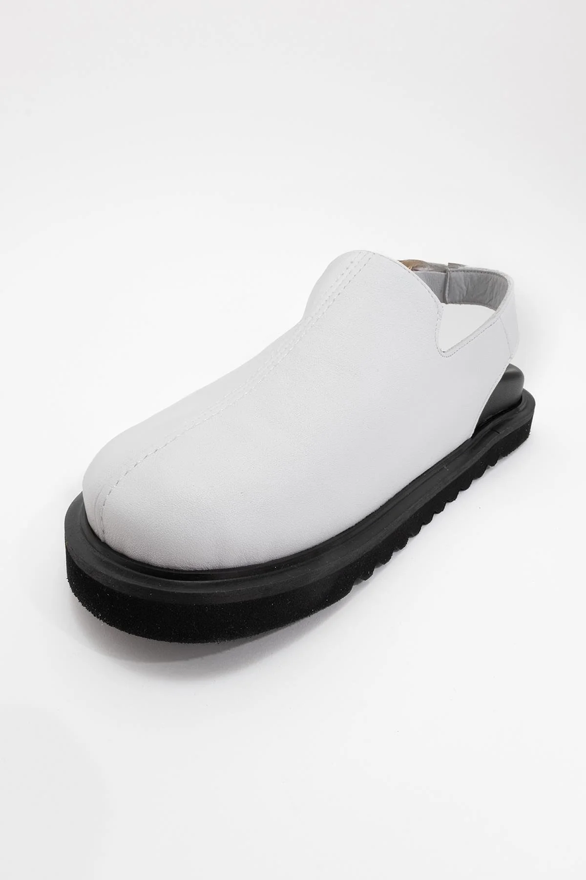Laby - White Leather Clogs (Women) - Image 4