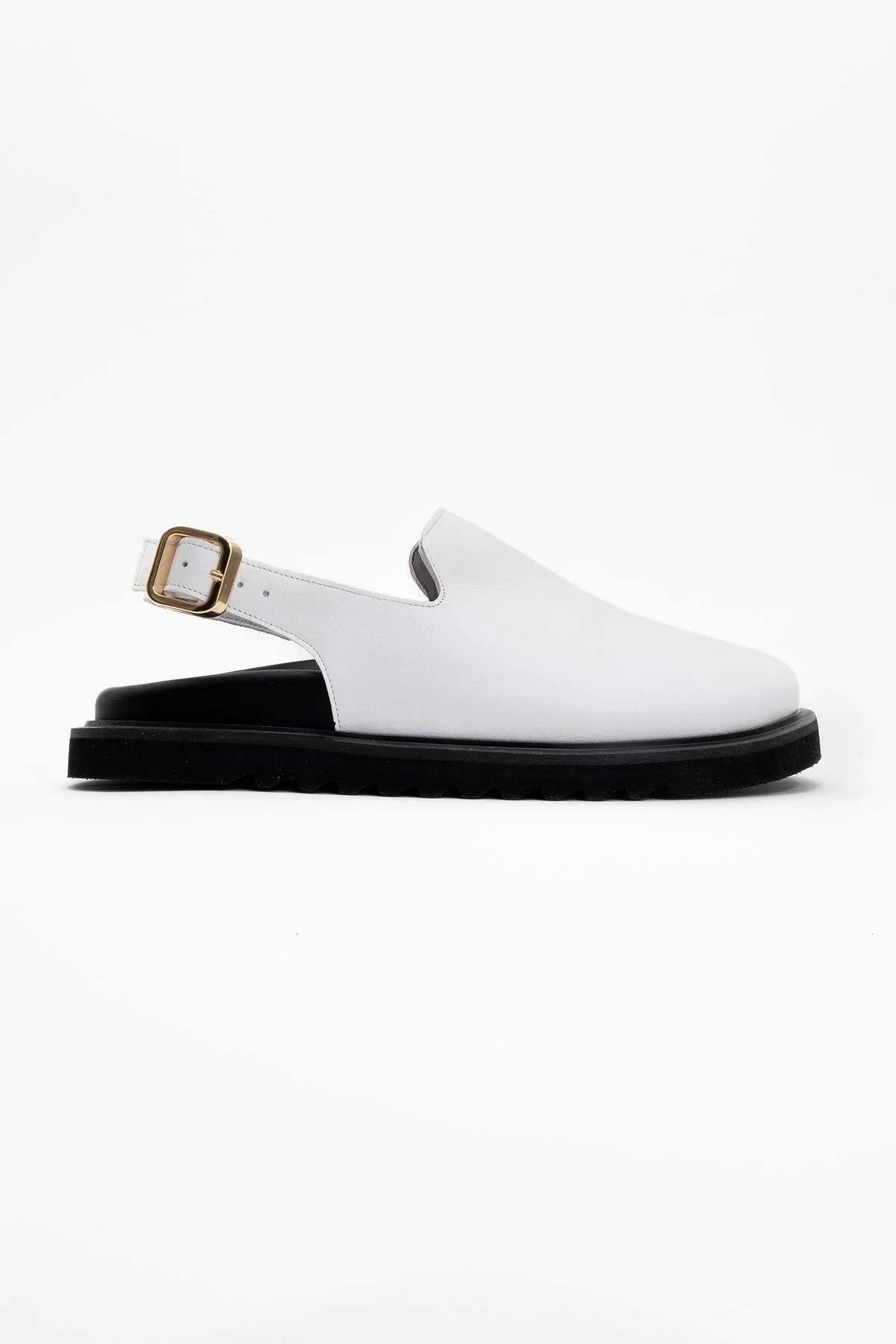 Laby - White Leather Clogs (Women) - Image 5