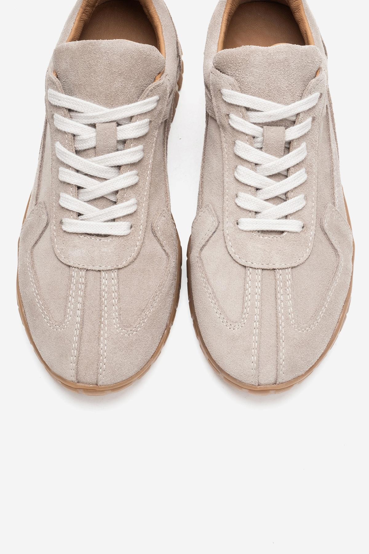LARS - Beige Suede Genuine Leather Sneaker (Women) - Image 2