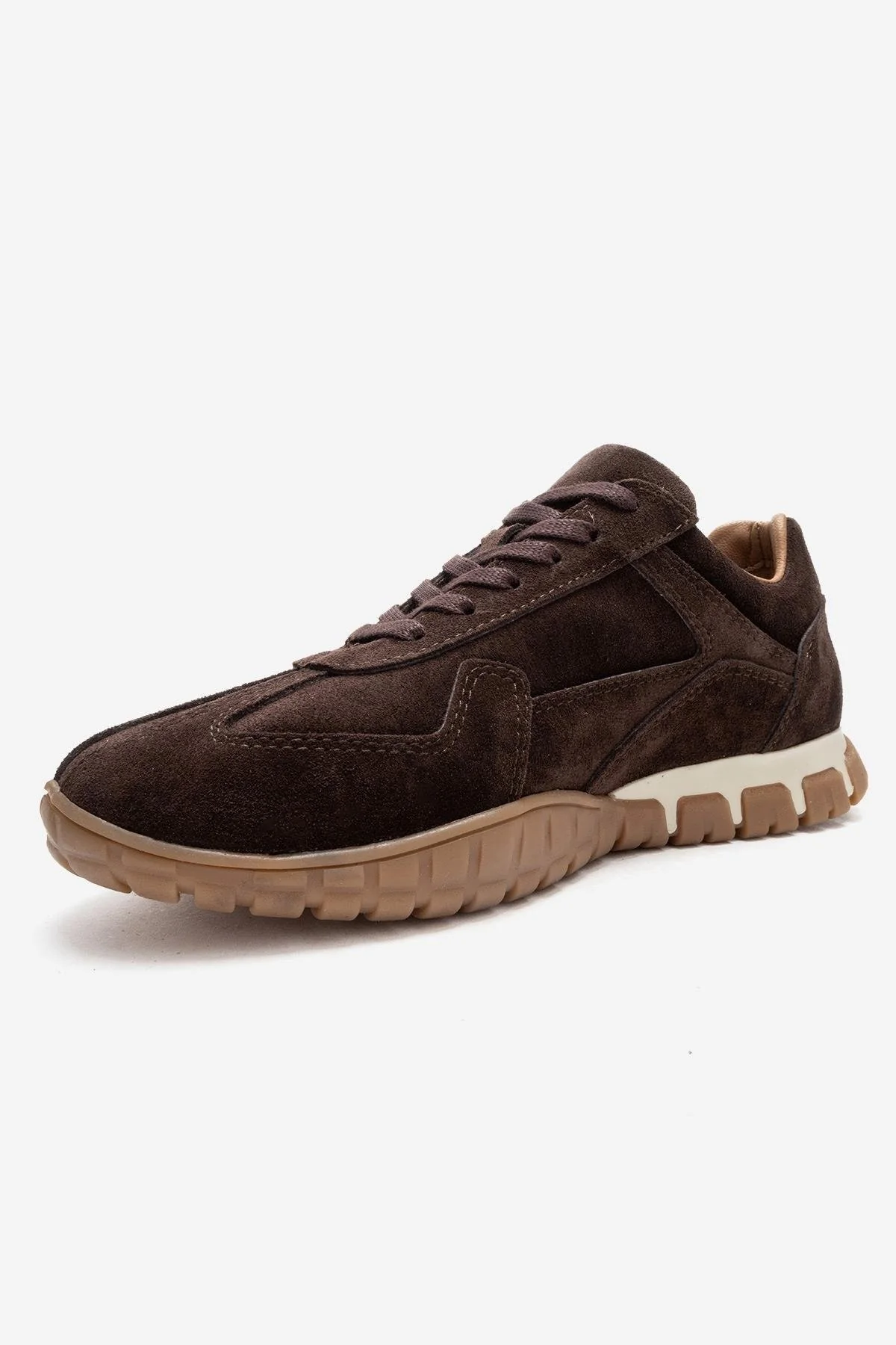 LARS - Brown Suede Genuine Leather Sneaker (Women) - Image 4