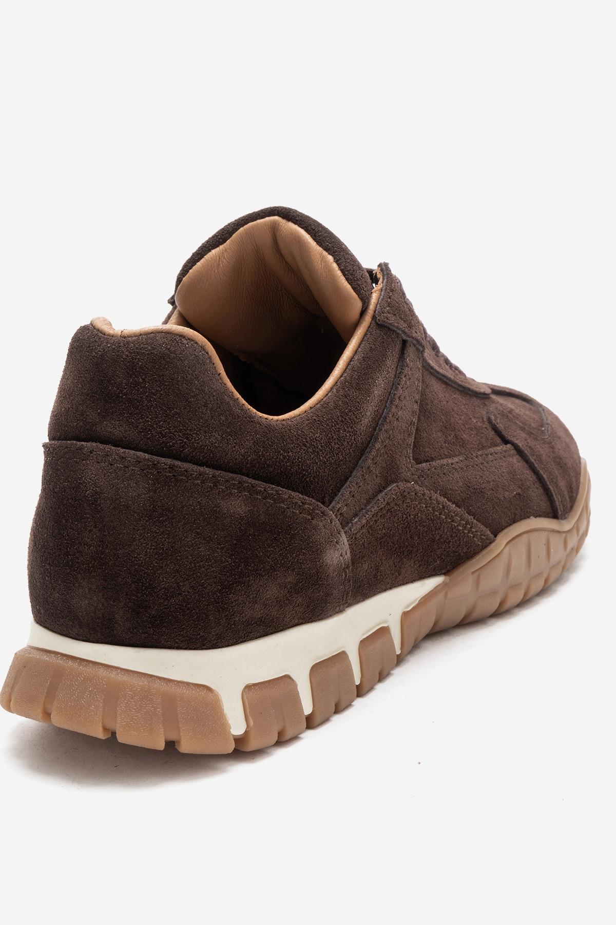 LARS - Brown Suede Genuine Leather Sneaker (Women) - Image 5