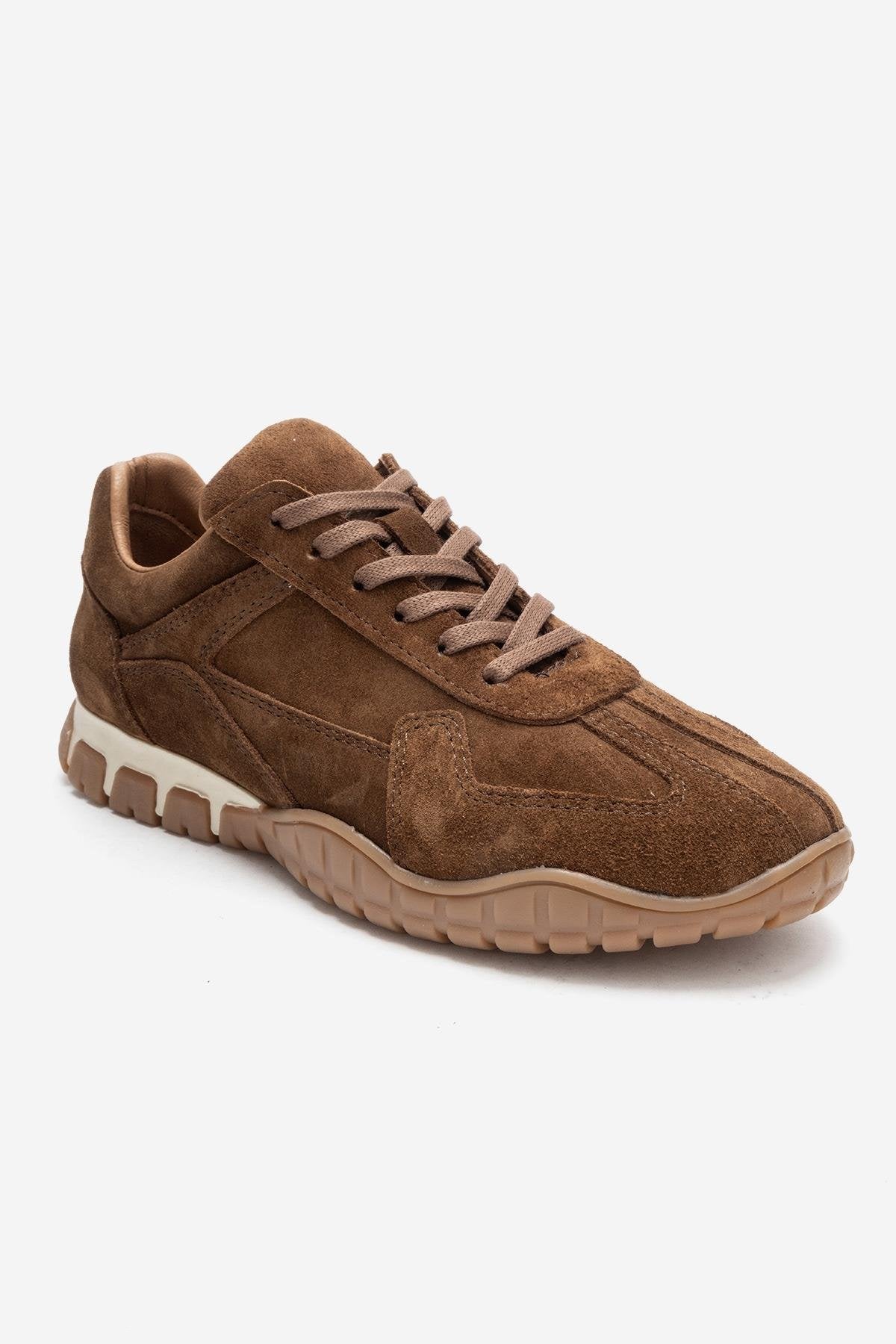 LARS - Cognac Suede Genuine Leather Sneaker (Women) - Image 3