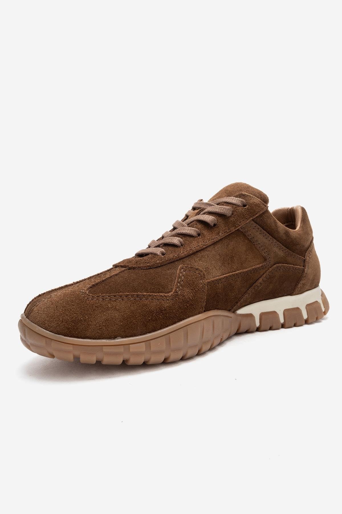 LARS - Cognac Suede Genuine Leather Sneaker (Women) - Image 4