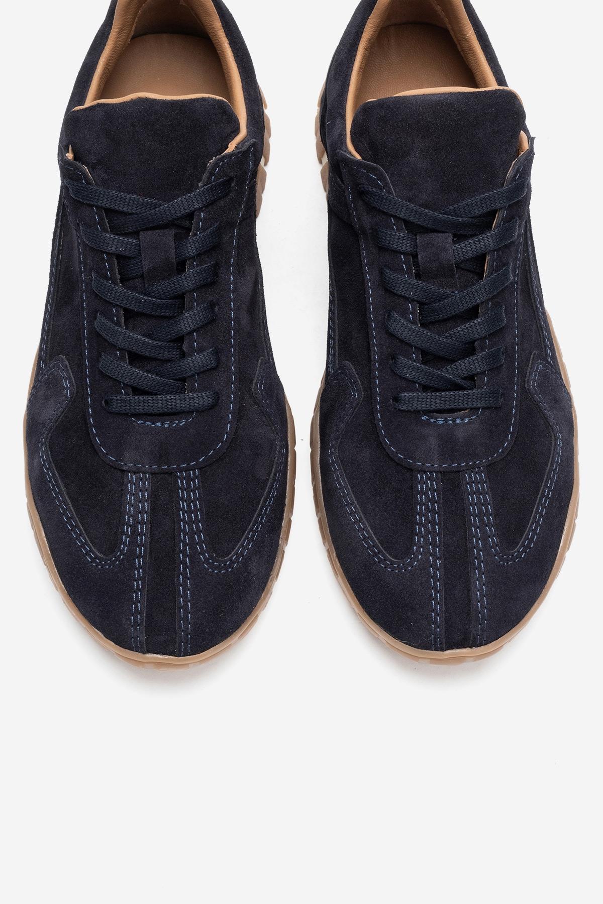 LARS - Navy Suede Genuine Leather Sneaker (Women) - Image 2