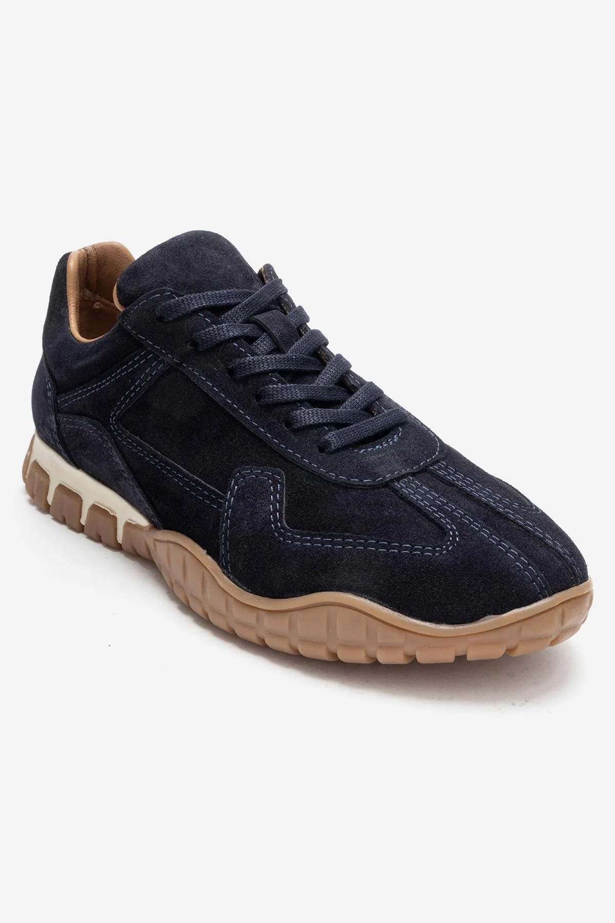 LARS - Navy Suede Genuine Leather Sneaker (Women) - Image 3