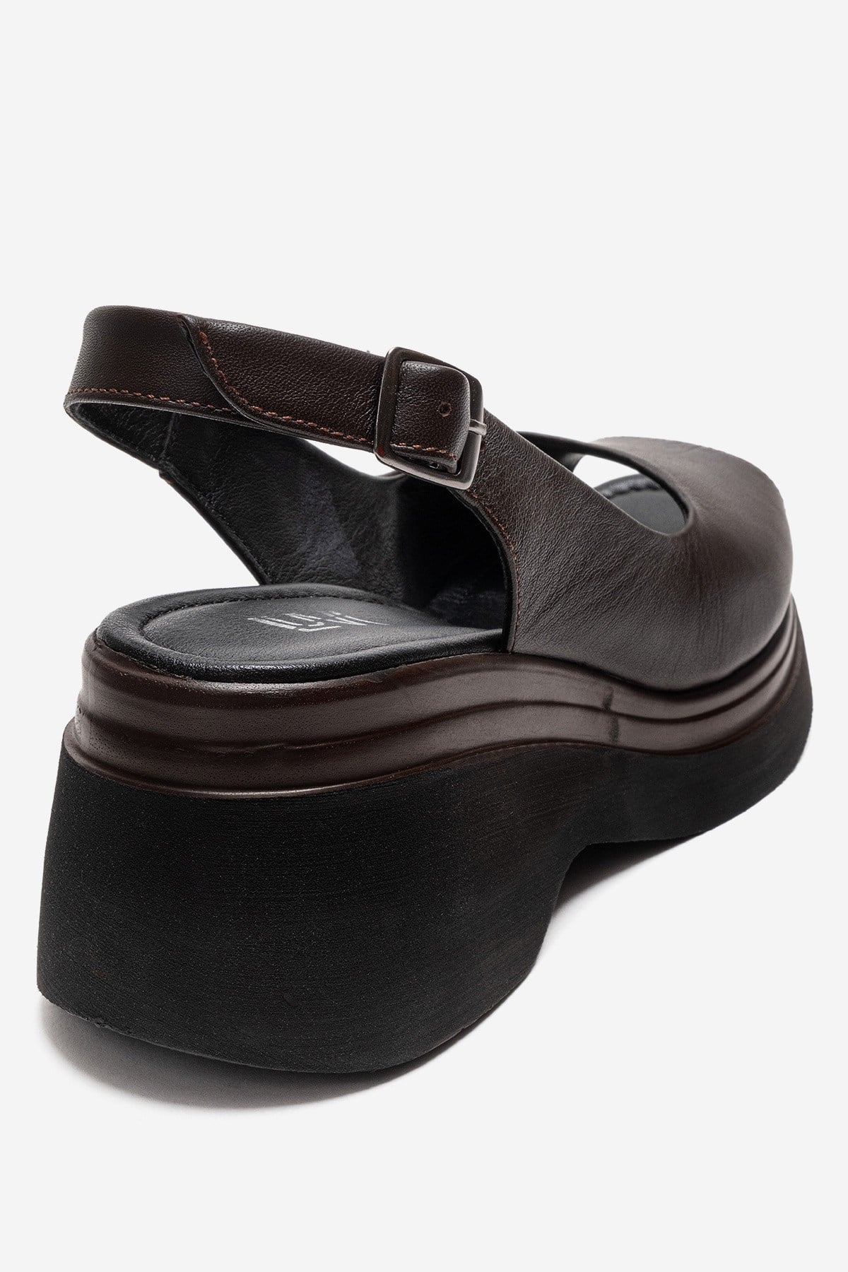 LAURE - Brown Genuine Leather Platform Sandal (Women) - Image 5