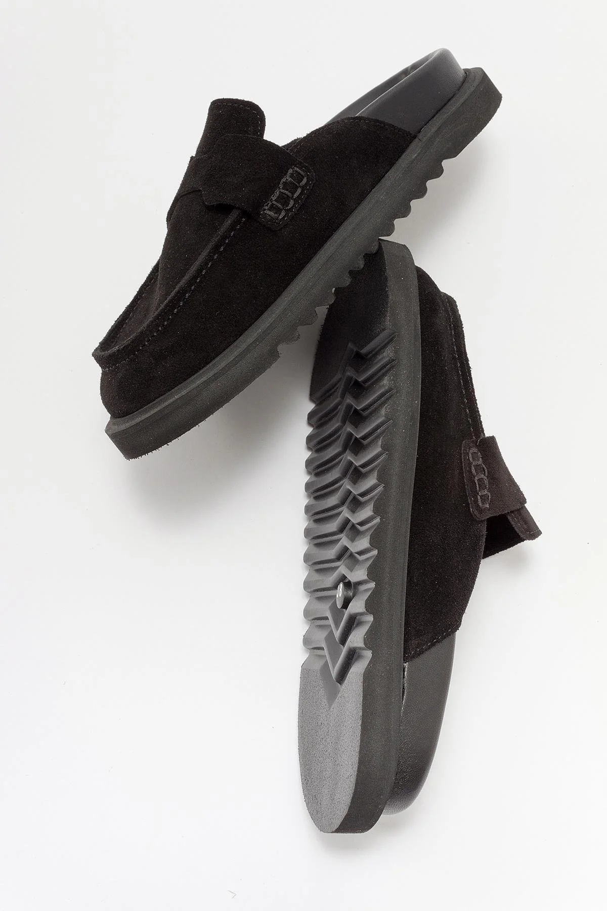 Laven - Black Suede Leather Clogs (Women) - Image 3