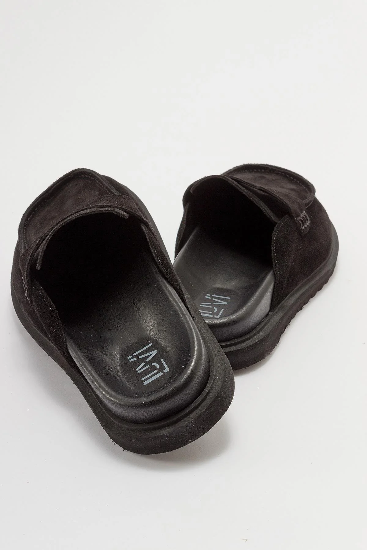 Laven - Black Suede Leather Clogs (Women) - Image 4
