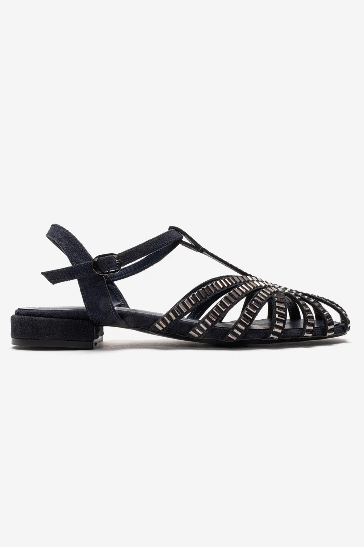 LAVINA - Navy Genuine Leather Sandal (Women) - Image 4