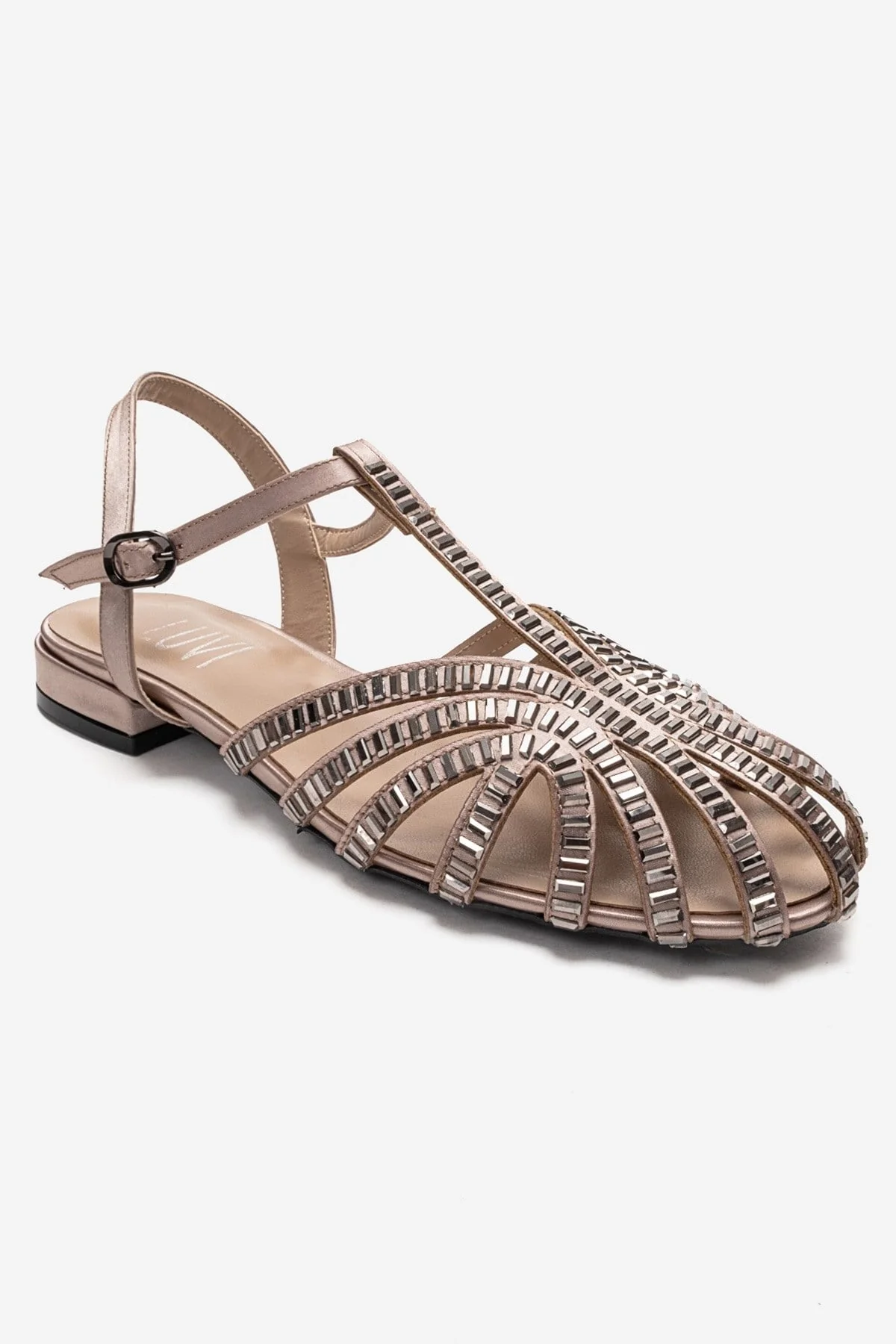 LAVINA - Taupe Genuine Leather Sandal (Women) - Image 3