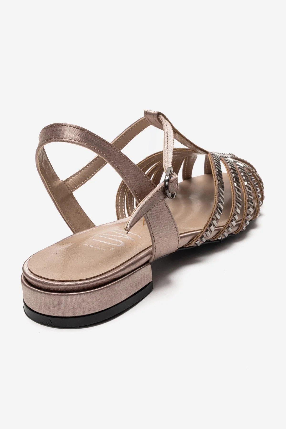 LAVINA - Taupe Genuine Leather Sandal (Women) - Image 5