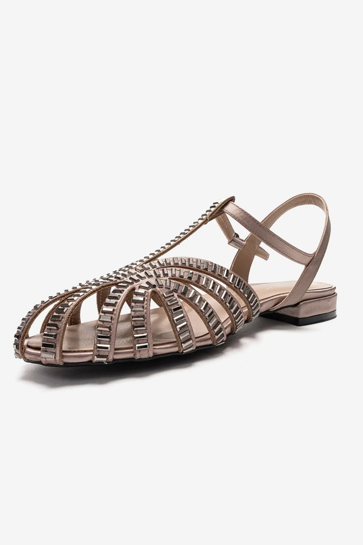 LAVINA - Taupe Genuine Leather Sandal (Women) - Image 6