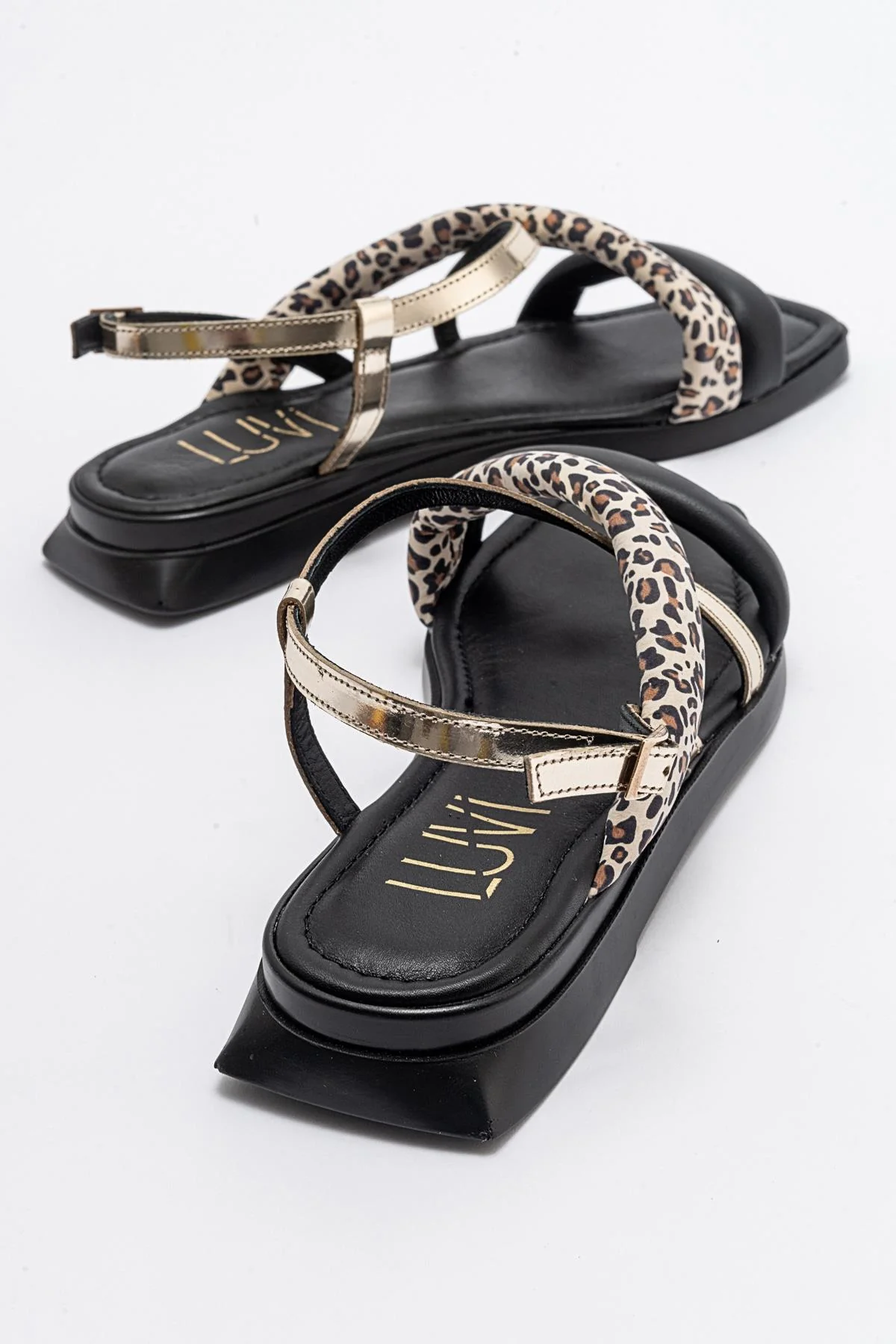 Leamil - Black Leather Sandal (Women) - Image 3
