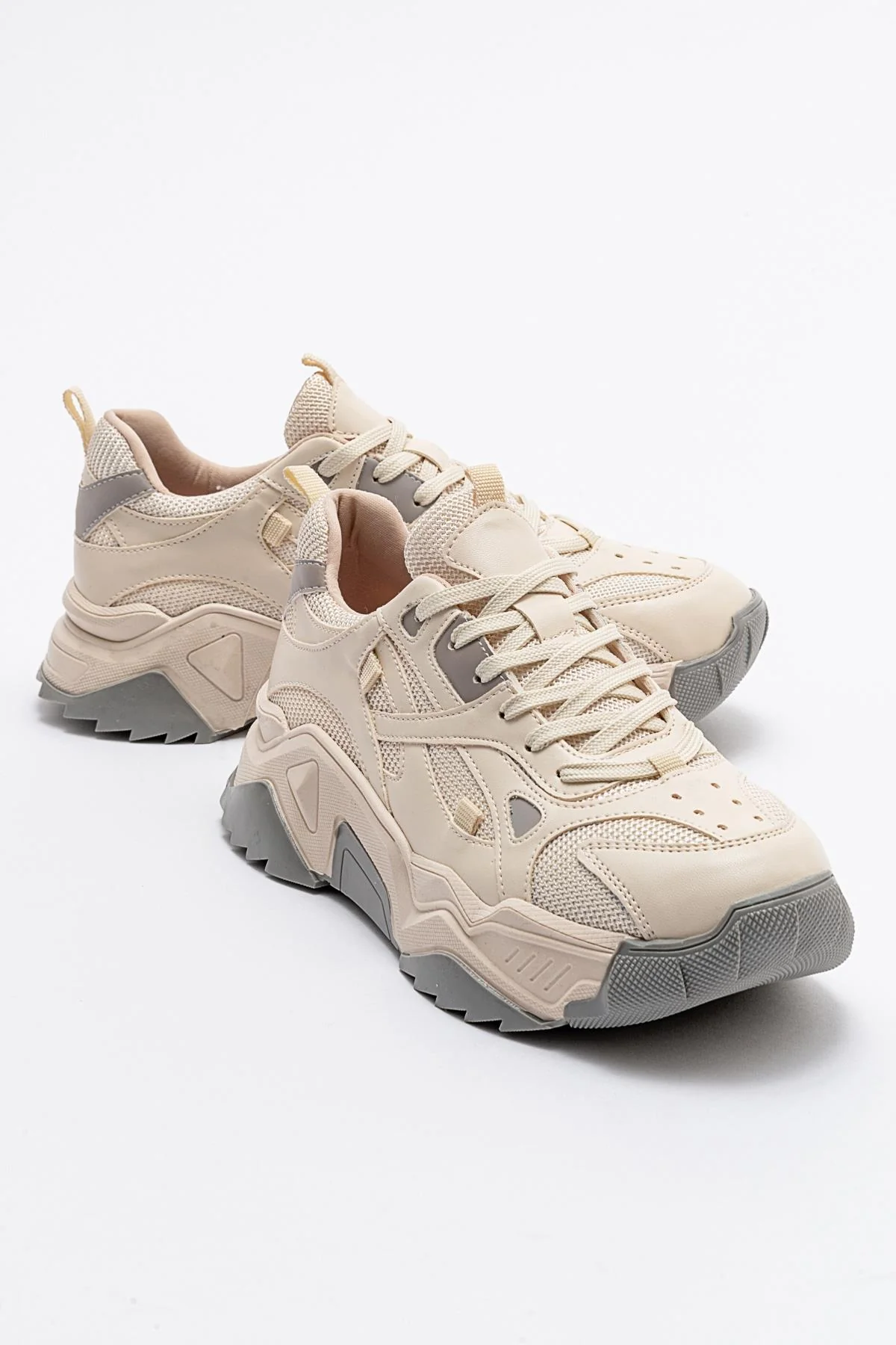 Loretta - Ecru-Grey Sneaker (Women)