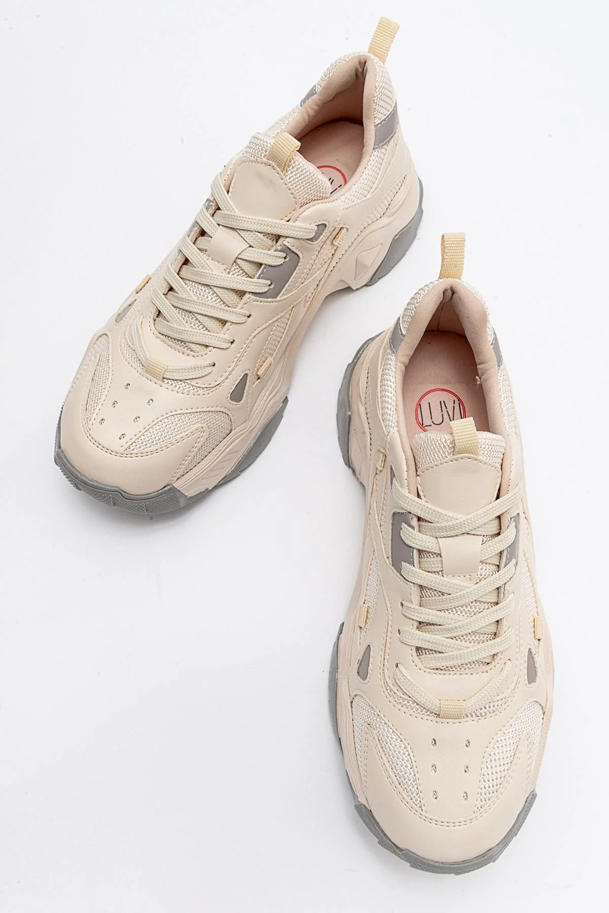 Loretta - Ecru-Grey Sneaker (Women) - Image 4