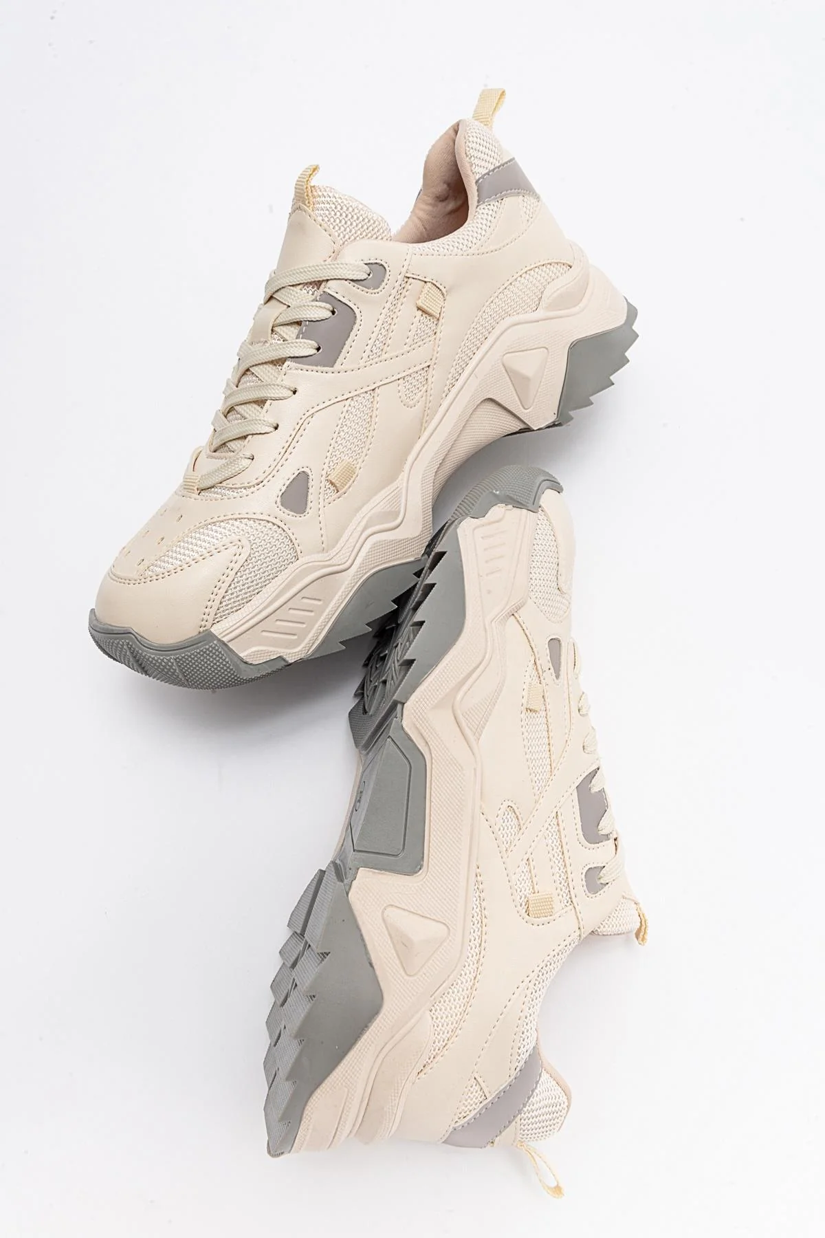 Loretta - Ecru-Grey Sneaker (Women) - Image 5