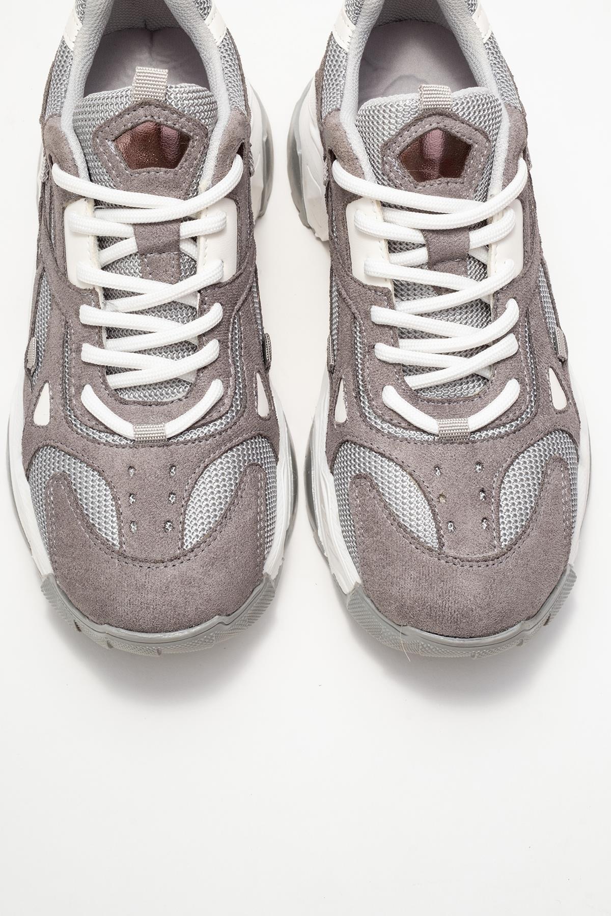 Loretta - Gray Suede Sneaker (Women) - Image 2