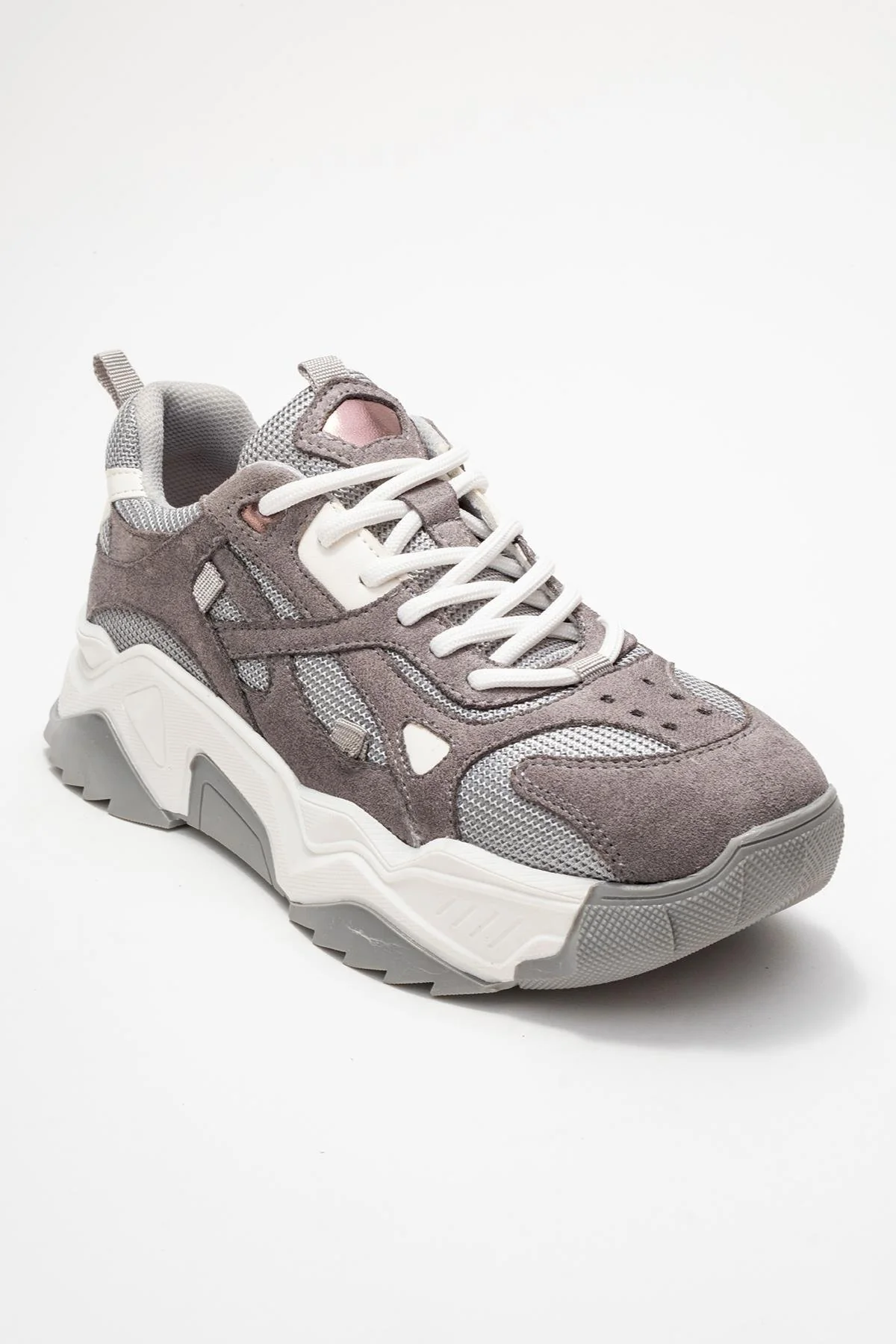 Loretta - Gray Suede Sneaker (Women) - Image 3