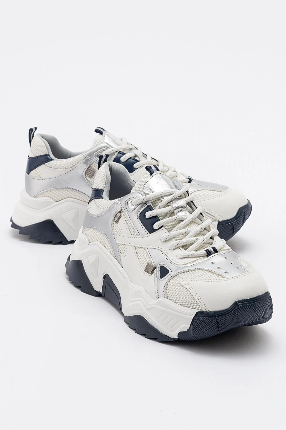 Loretta - White-Navy Sneaker (Women)