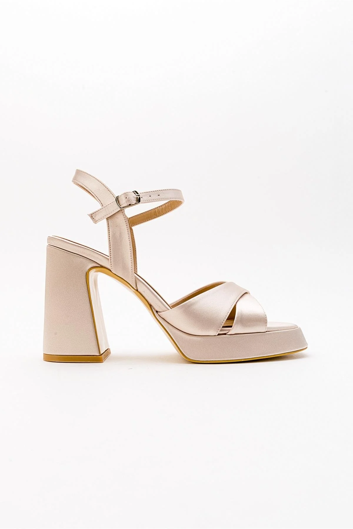 Lello - Beige Satin Platform Heel Shoe (Women) - Image 6