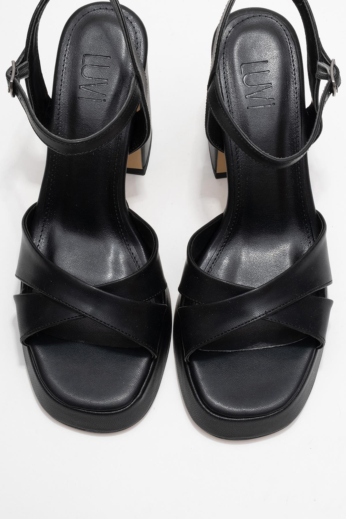 Lello - Black Platform Heel Shoe (Women) - Image 2