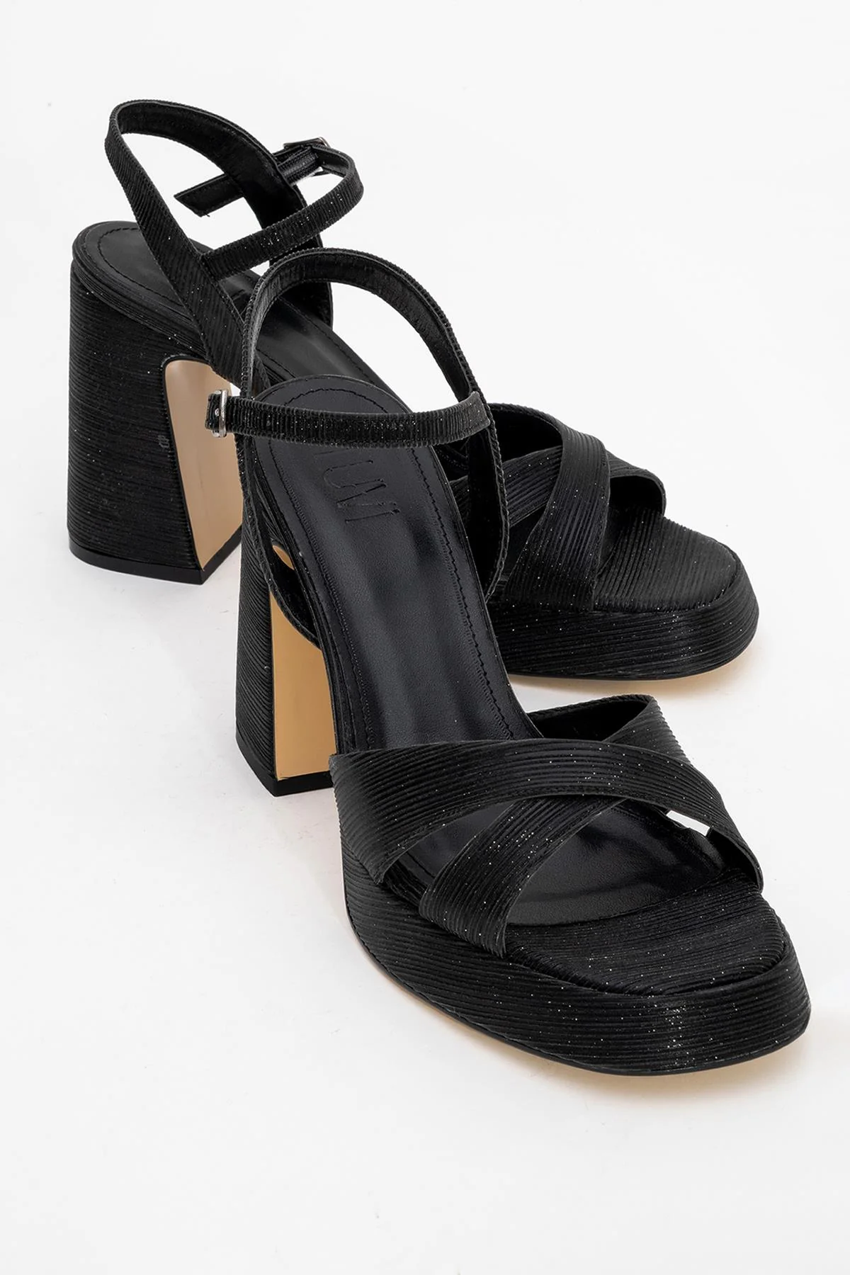 Lello - Black Striped Platform Heel Shoe (Women)