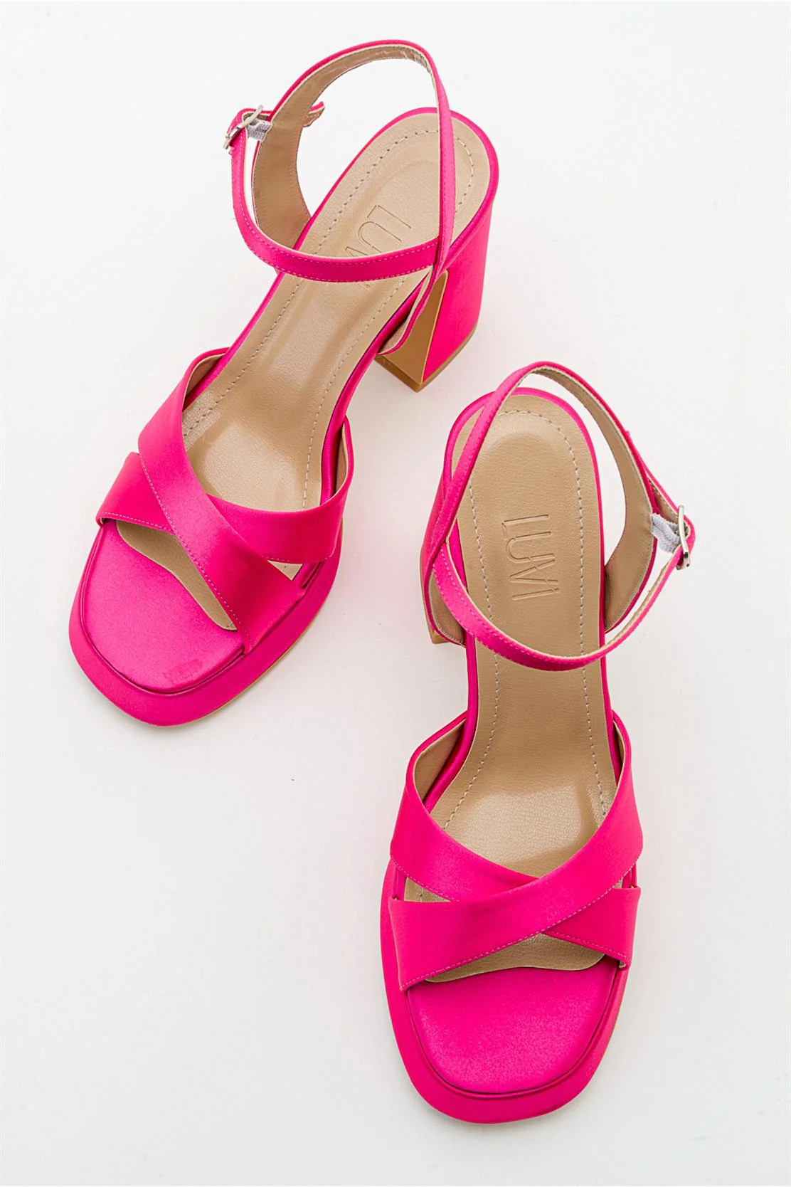 Lello - Fuchsia Satin Platform Heel (Women) - Image 3