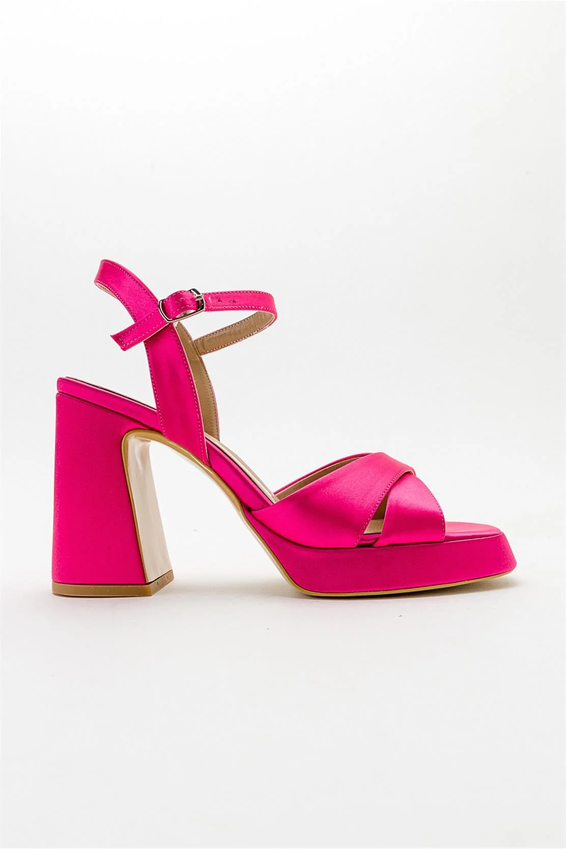 Lello - Fuchsia Satin Platform Heel (Women) - Image 6