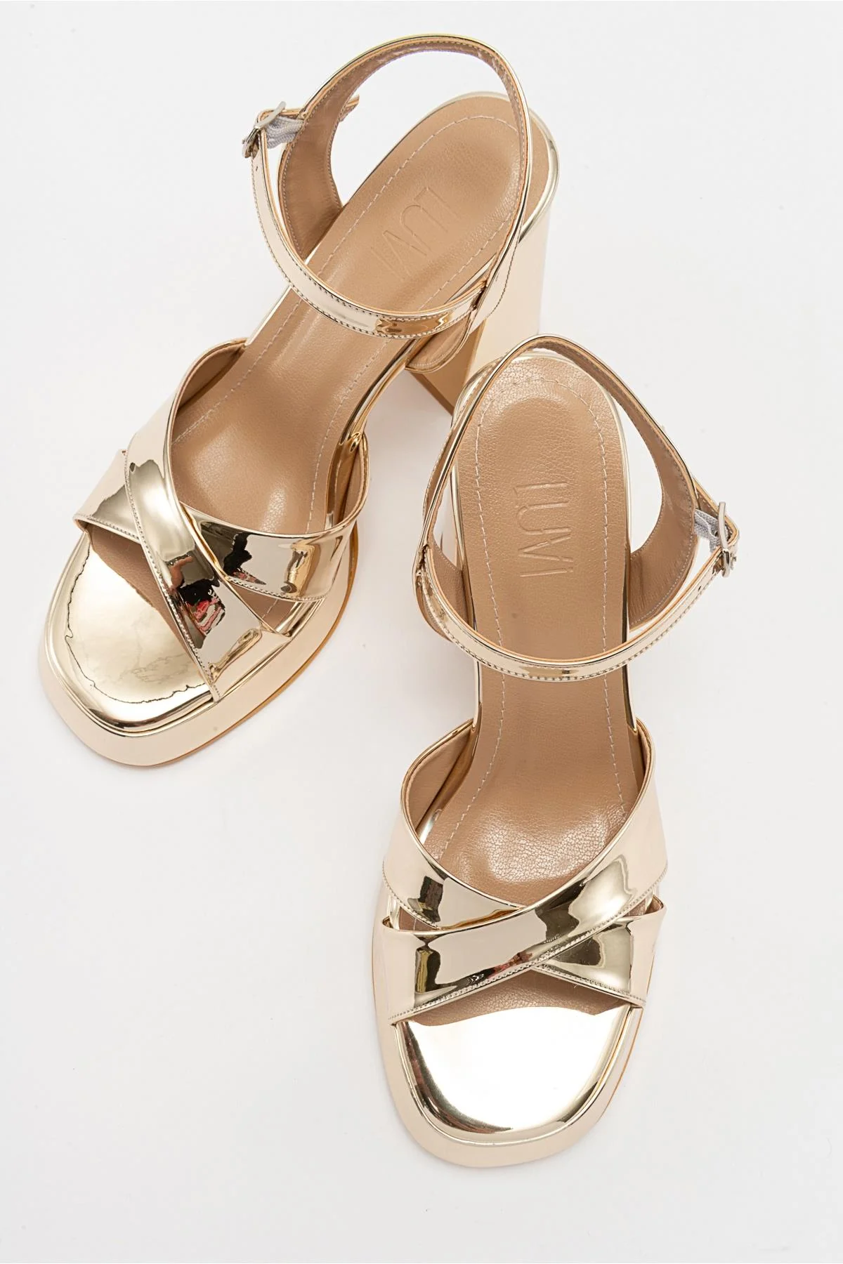 Lello - Gold Platform Heel Shoe (Women) - Image 2