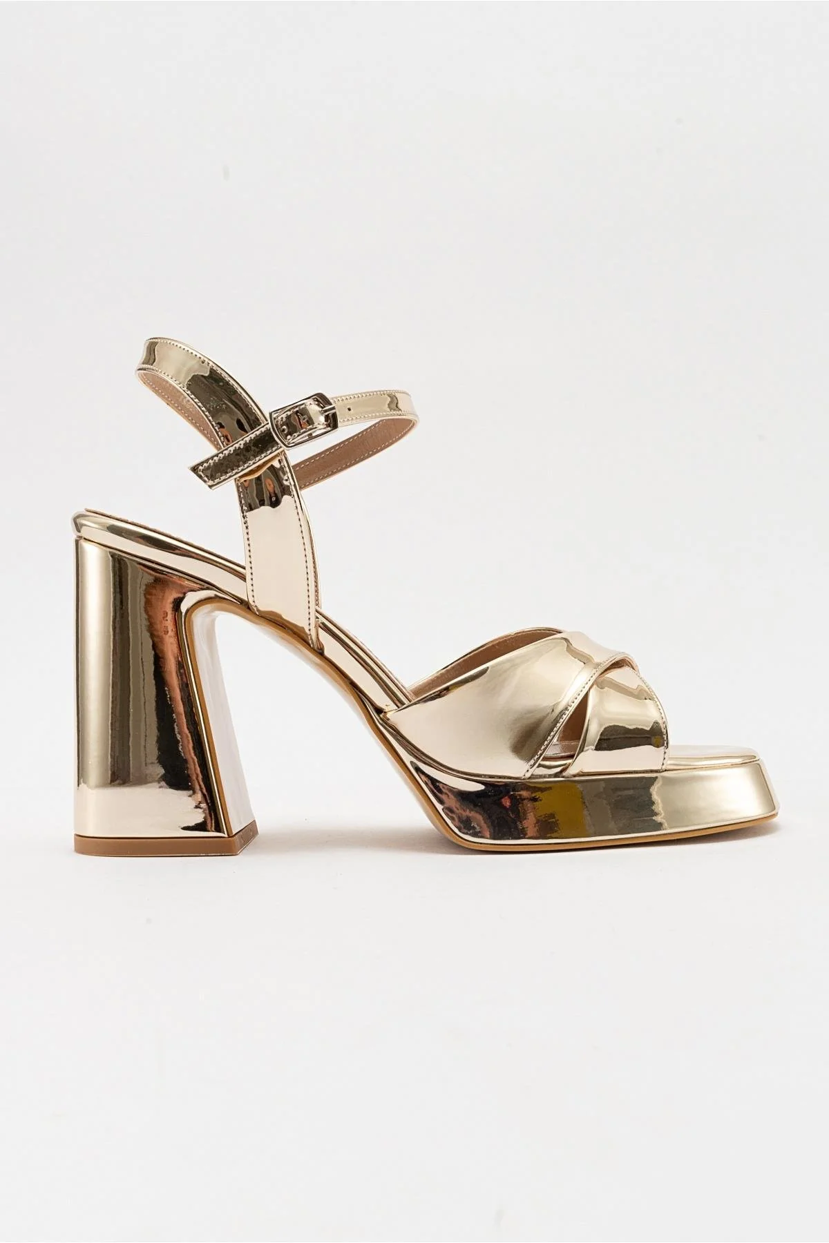 Lello - Gold Platform Heel Shoe (Women) - Image 6