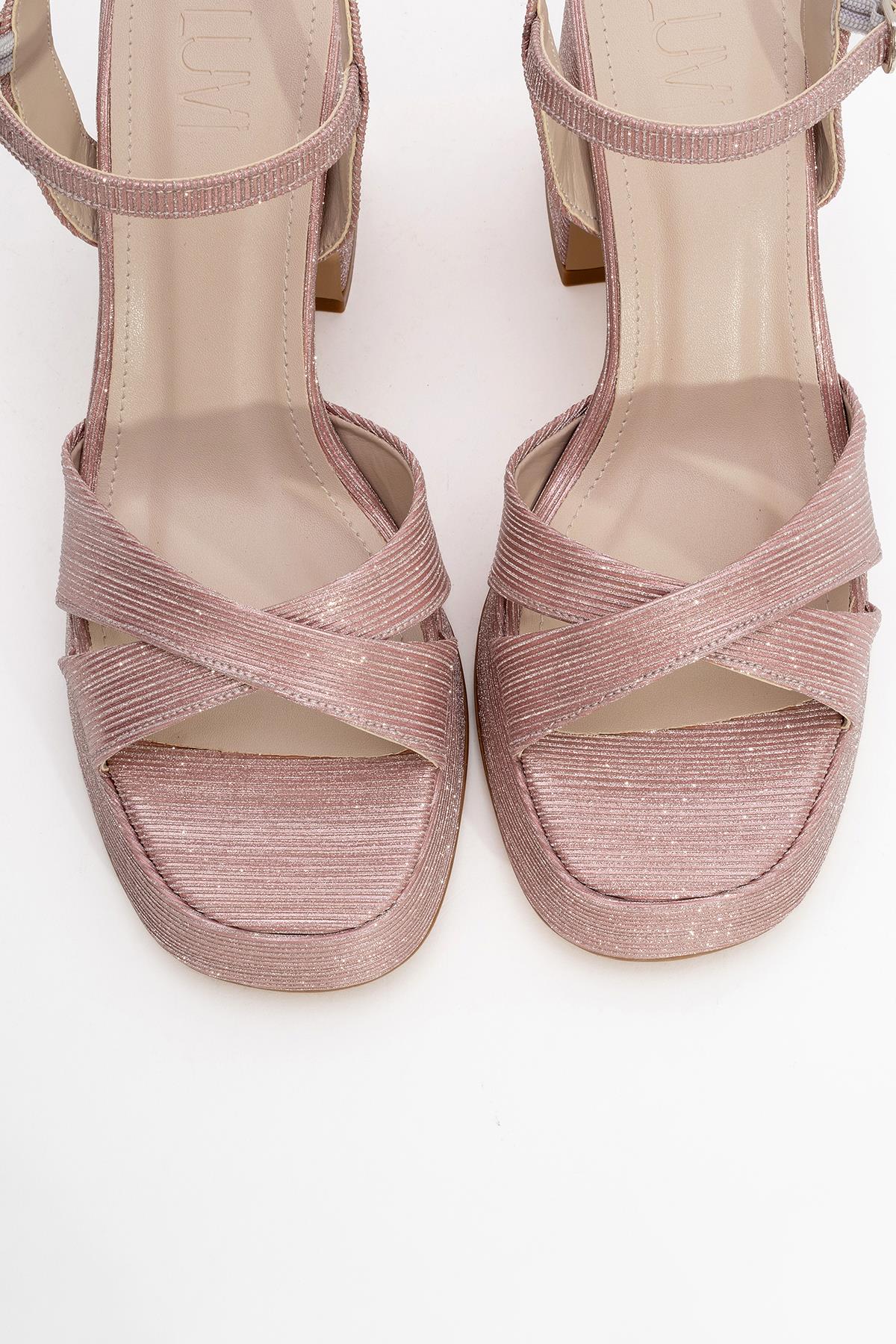 Lello - Pink Striped Platform Heel Shoe (Women) - Image 2