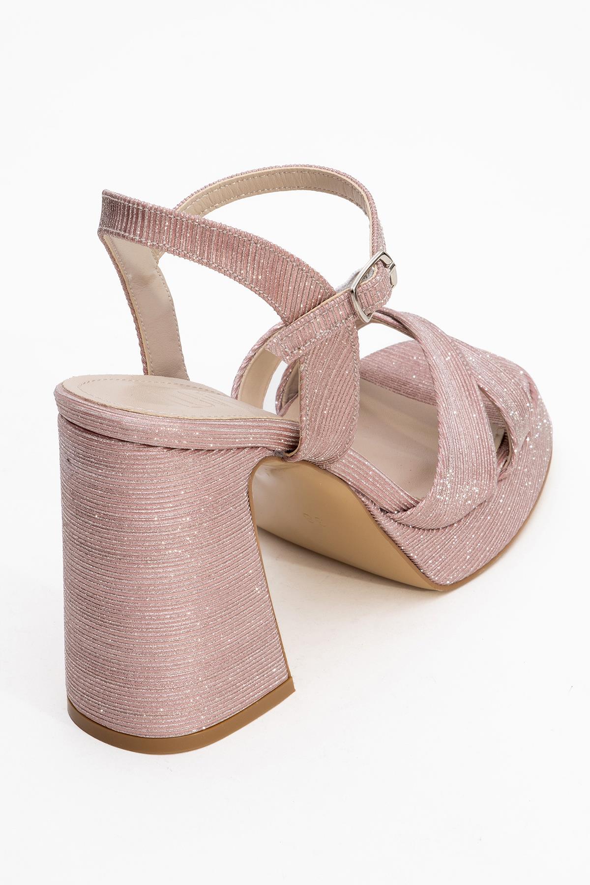 Lello - Pink Striped Platform Heel Shoe (Women) - Image 5