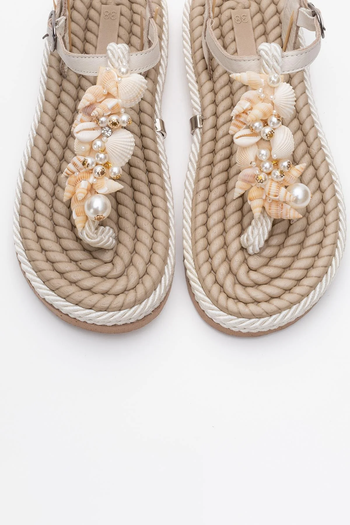 Lely Beige Leather Thong Sandal (Women) - Image 2