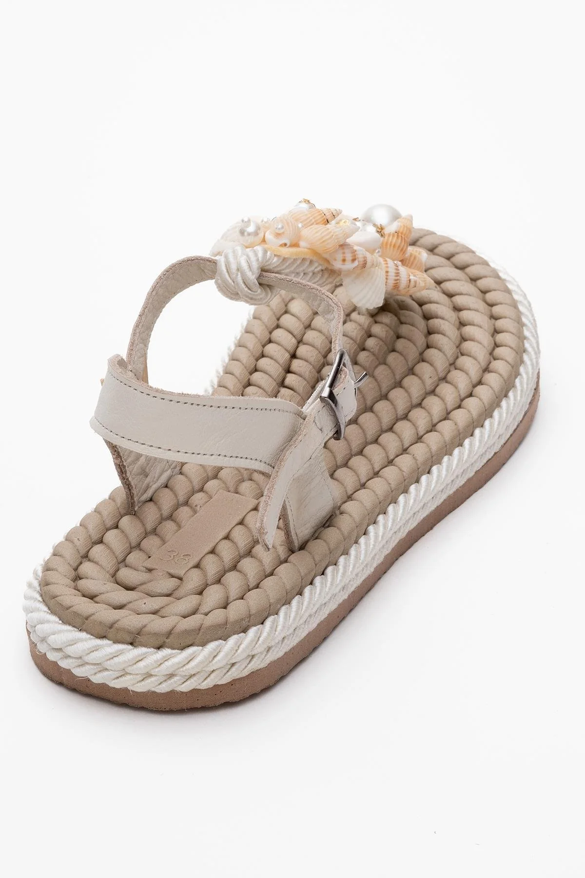Lely Beige Leather Thong Sandal (Women) - Image 5
