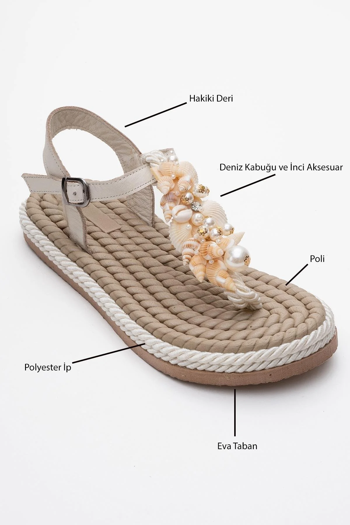 Lely Beige Leather Thong Sandal (Women) - Image 7