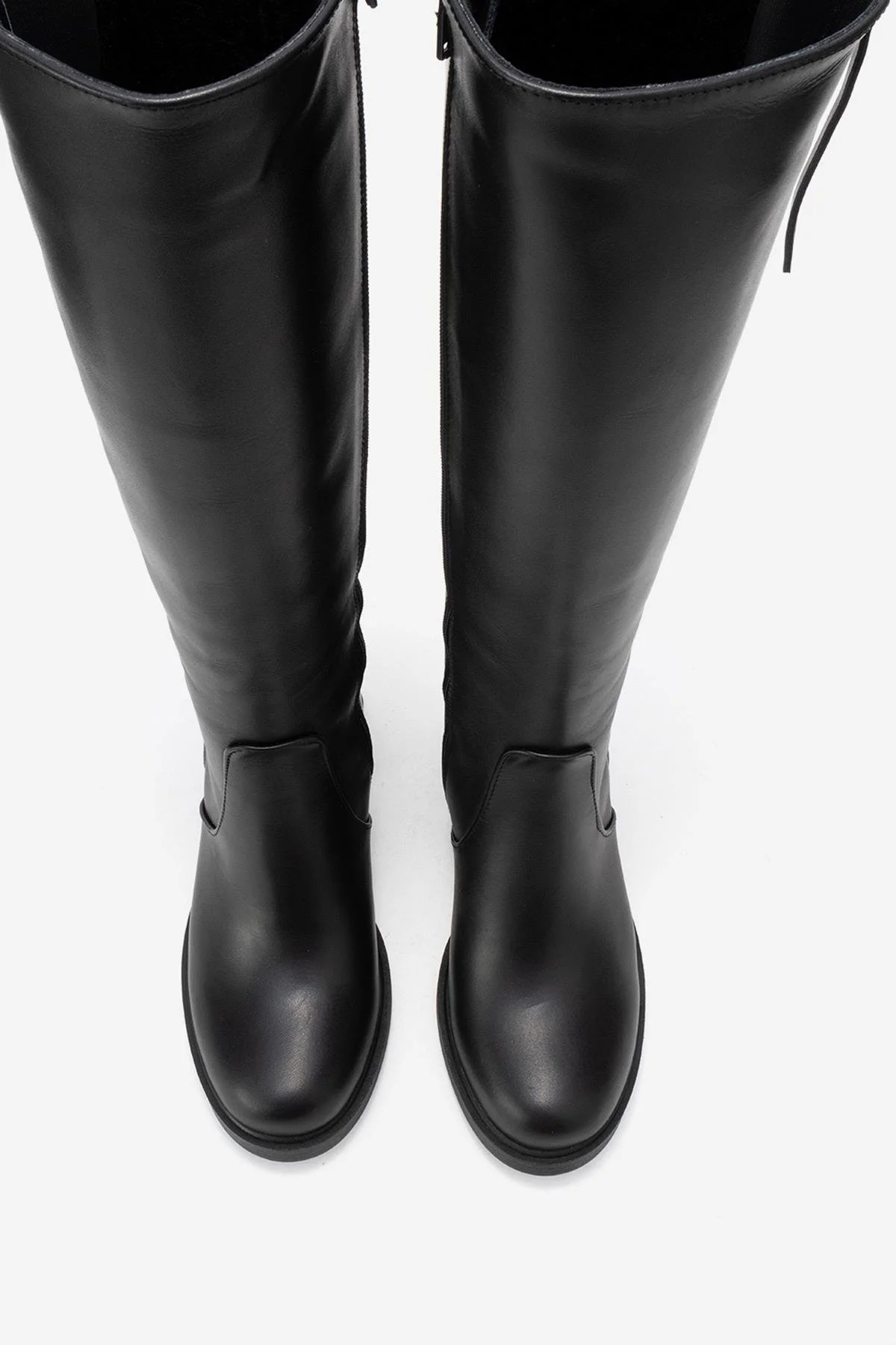 LENSA - Black Genuine Leather Block Heel Boot (Women) - Image 2