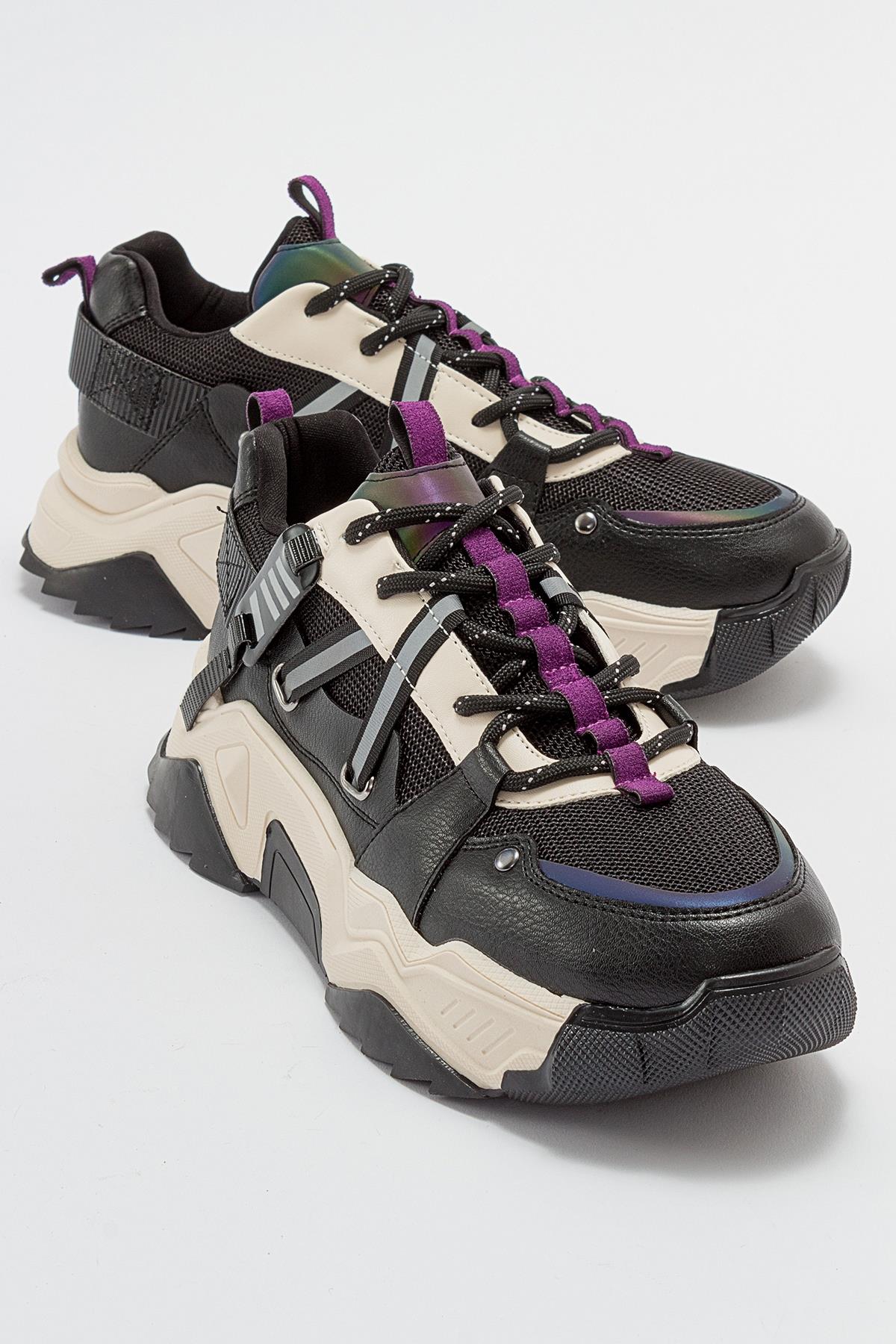 Maggie - Black Purple Sport Sneakers (Women)