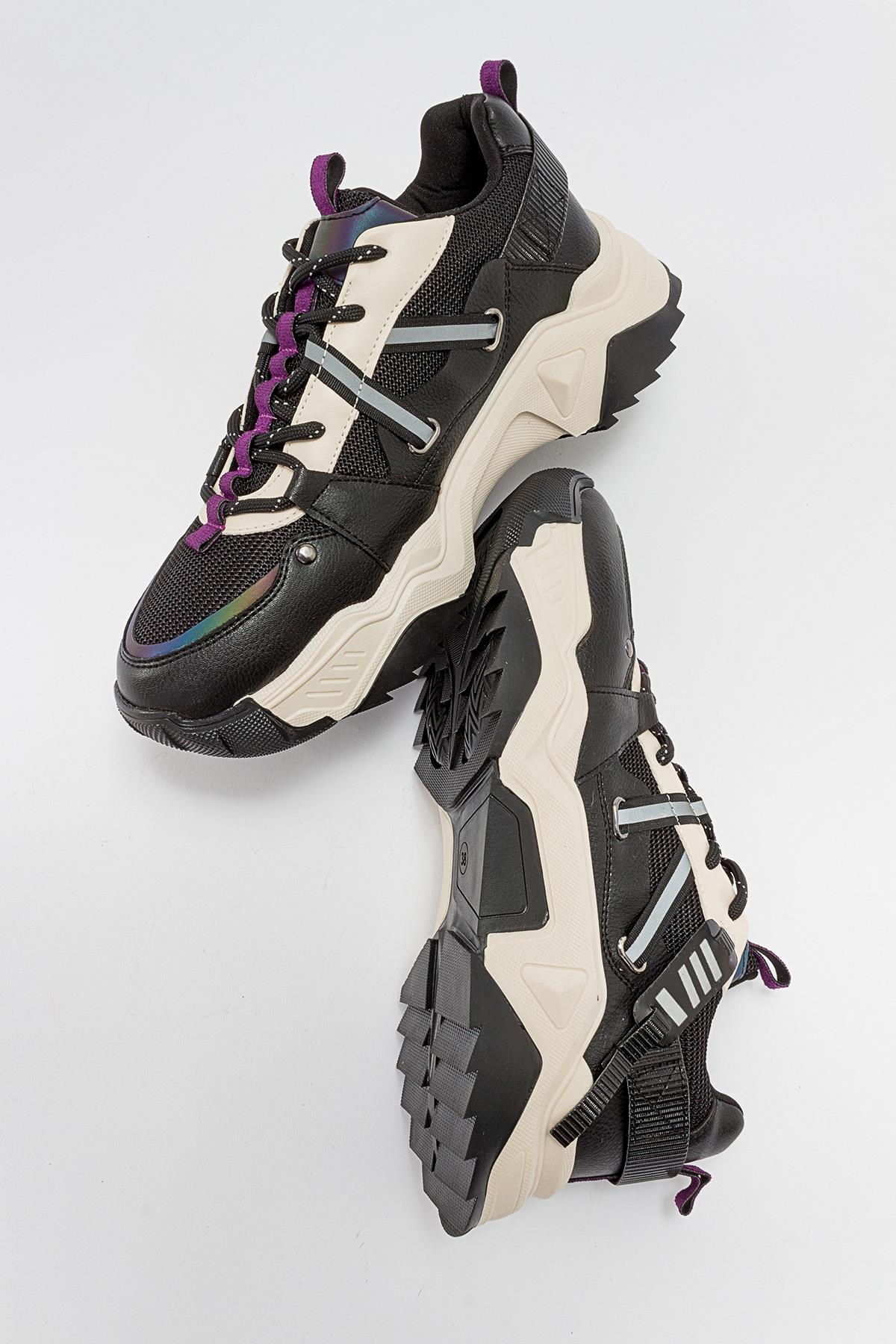 Maggie - Black Purple Sport Sneakers (Women) - Image 2