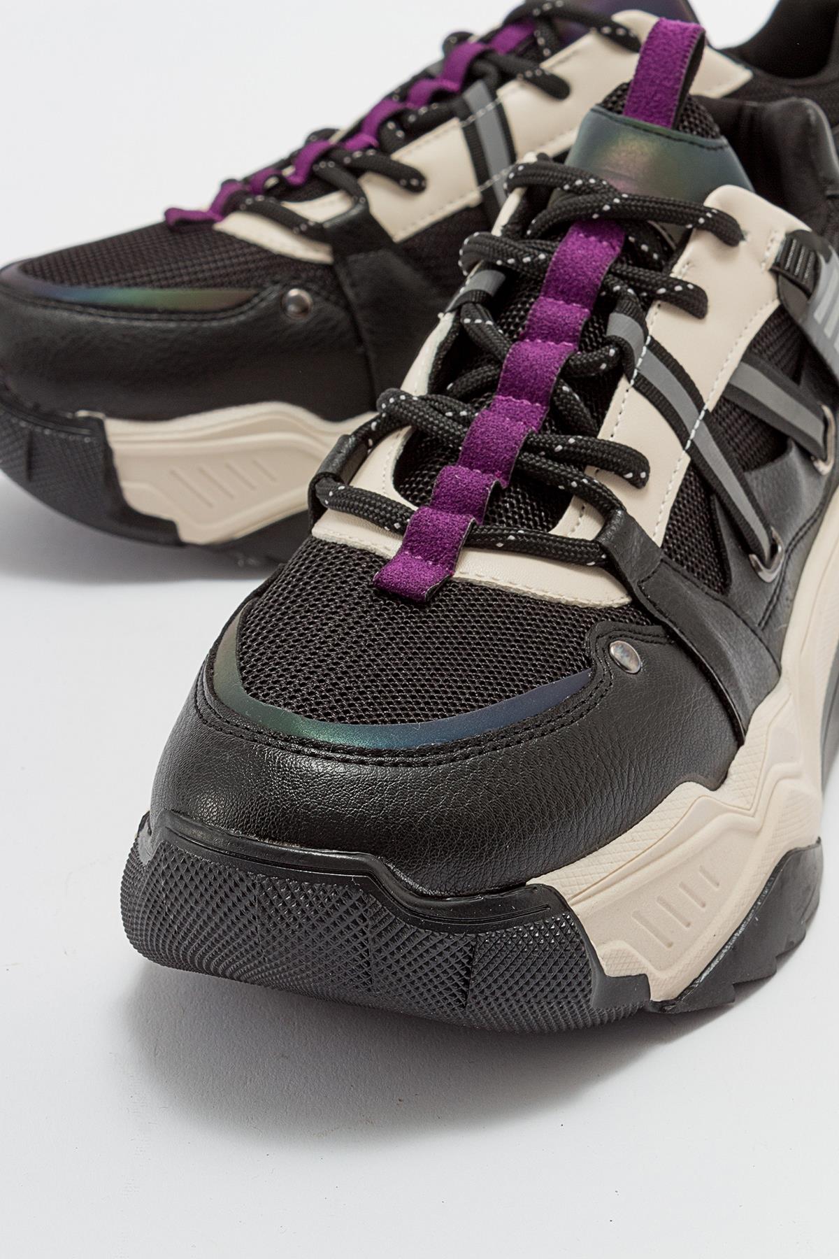 Maggie - Black Purple Sport Sneakers (Women) - Image 3