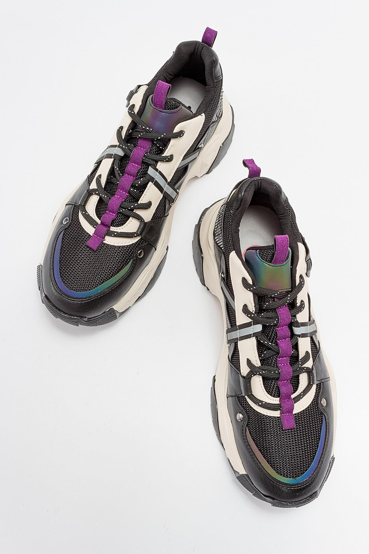 Maggie - Black Purple Sport Sneakers (Women) - Image 4