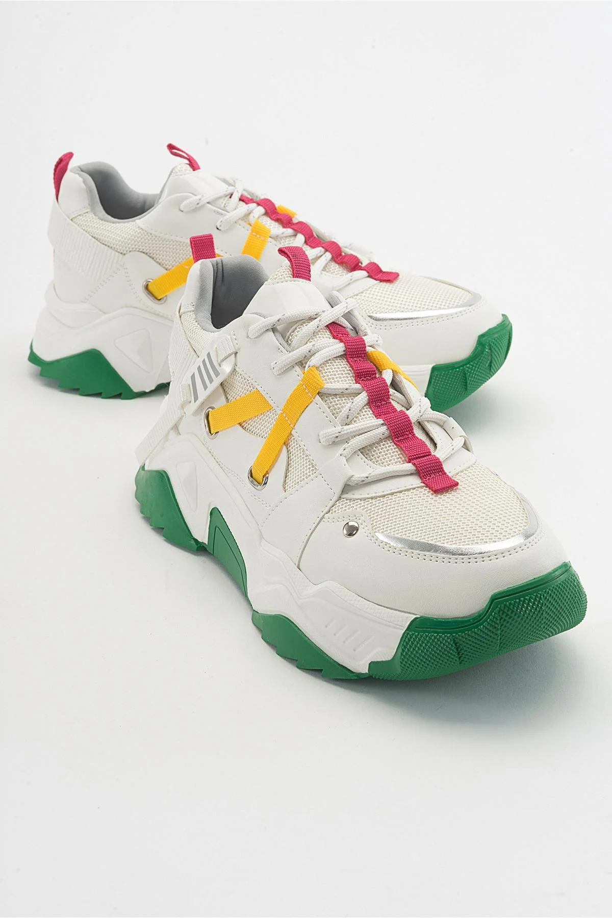Maggie - White Fuchsia Sport Sneakers (Women)