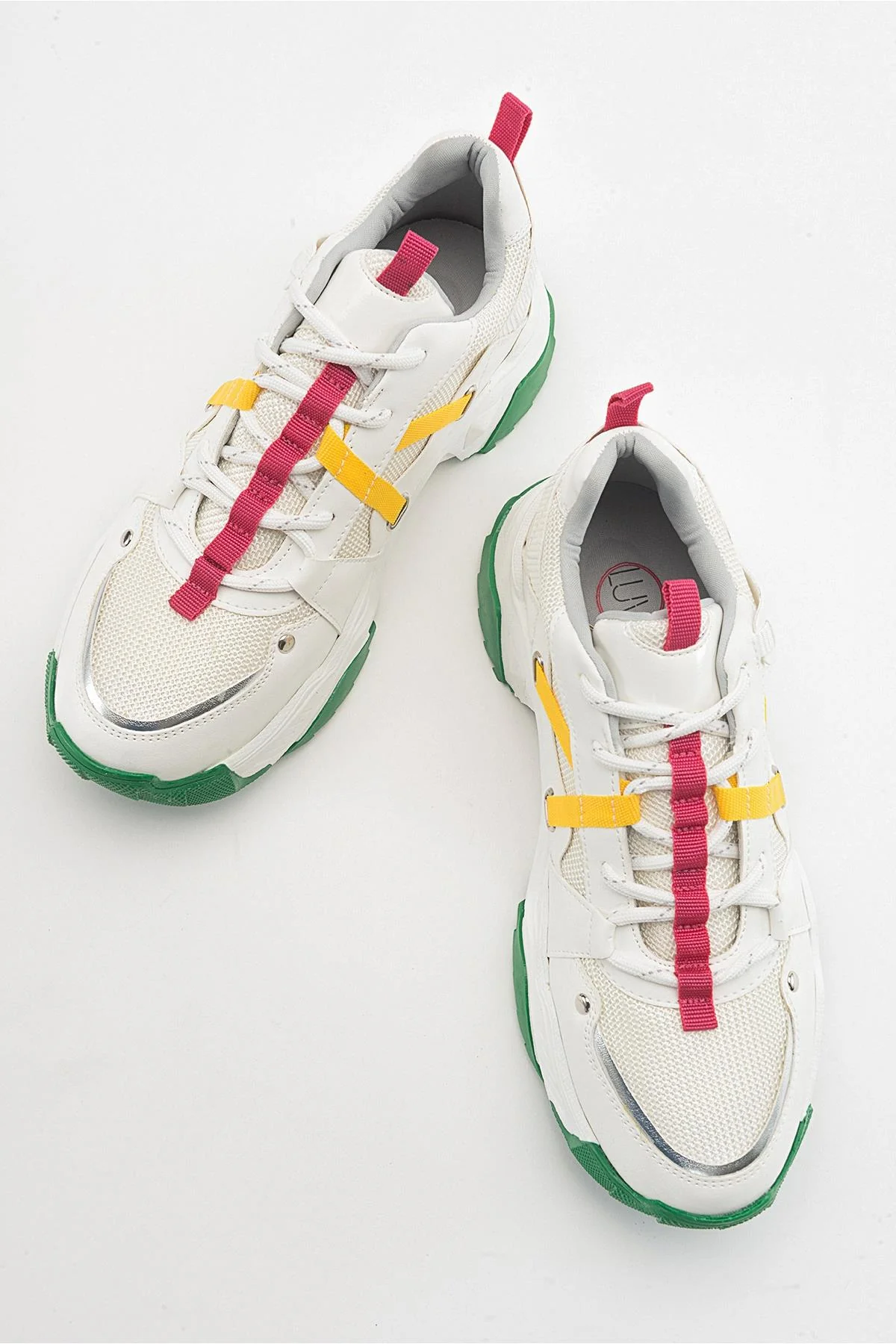 Maggie - White Fuchsia Sport Sneakers (Women) - Image 3
