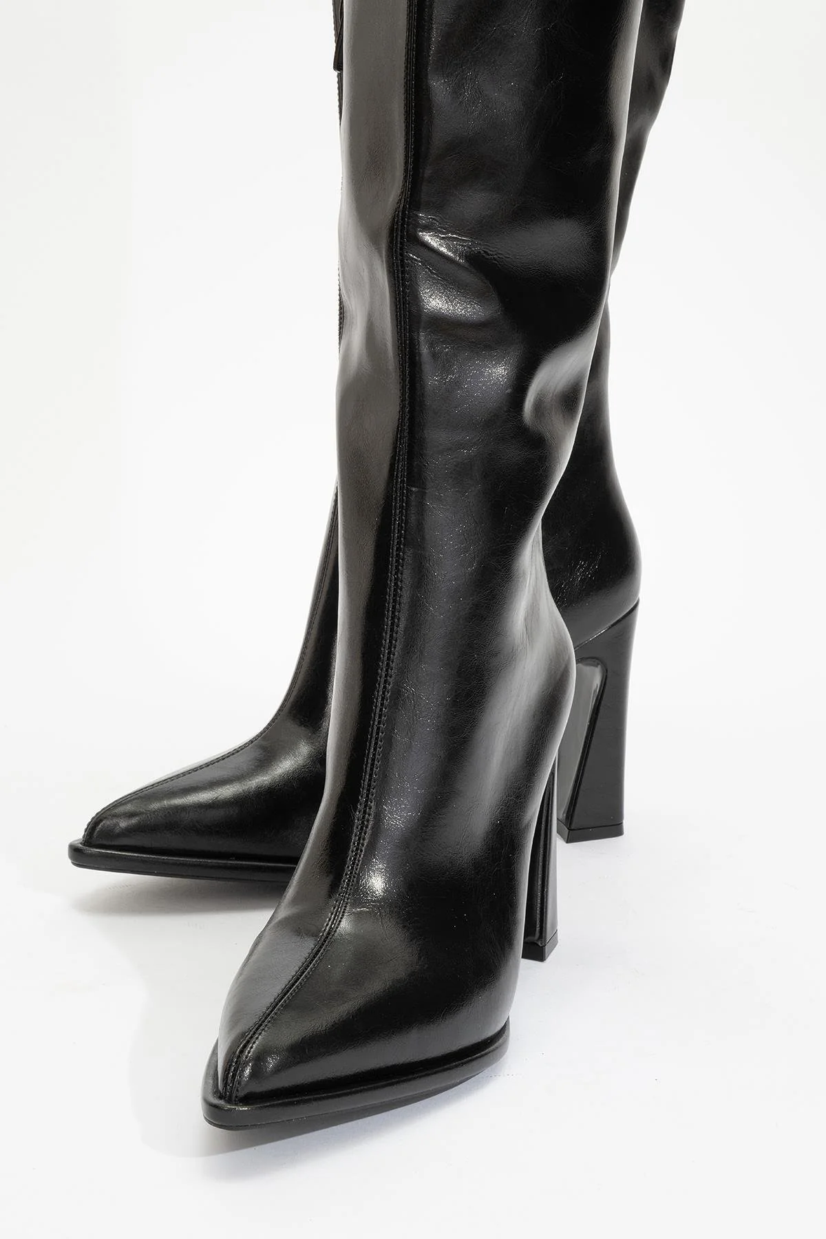 Lepa - Black Chunky Heel Over-The-Knee Boot (Women) - Image 3