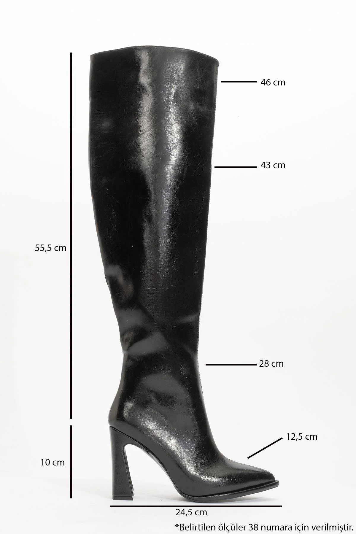 Lepa - Black Chunky Heel Over-The-Knee Boot (Women) - Image 4