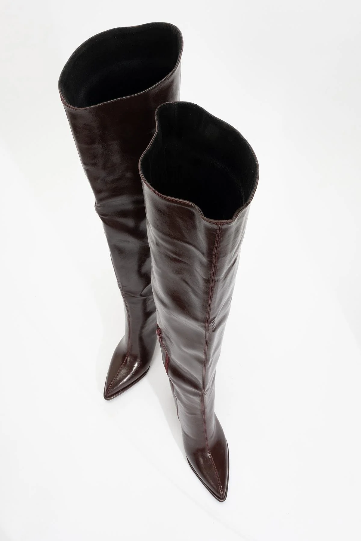 Lepa - Burgundy Chunky Heel Over-The-Knee Boot (Women) - Image 2